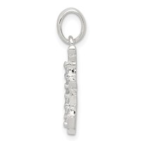 Sterling Silver CZ Letter E Initial Pendant view 2