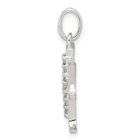 Sterling Silver CZ Letter H Initial Pendant view 2