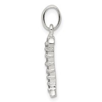 Sterling Silver CZ Letter I Initial Pendant view 2