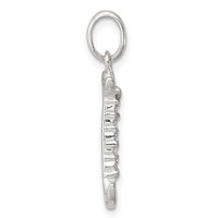 Sterling Silver CZ Letter J Initial Pendant view 2