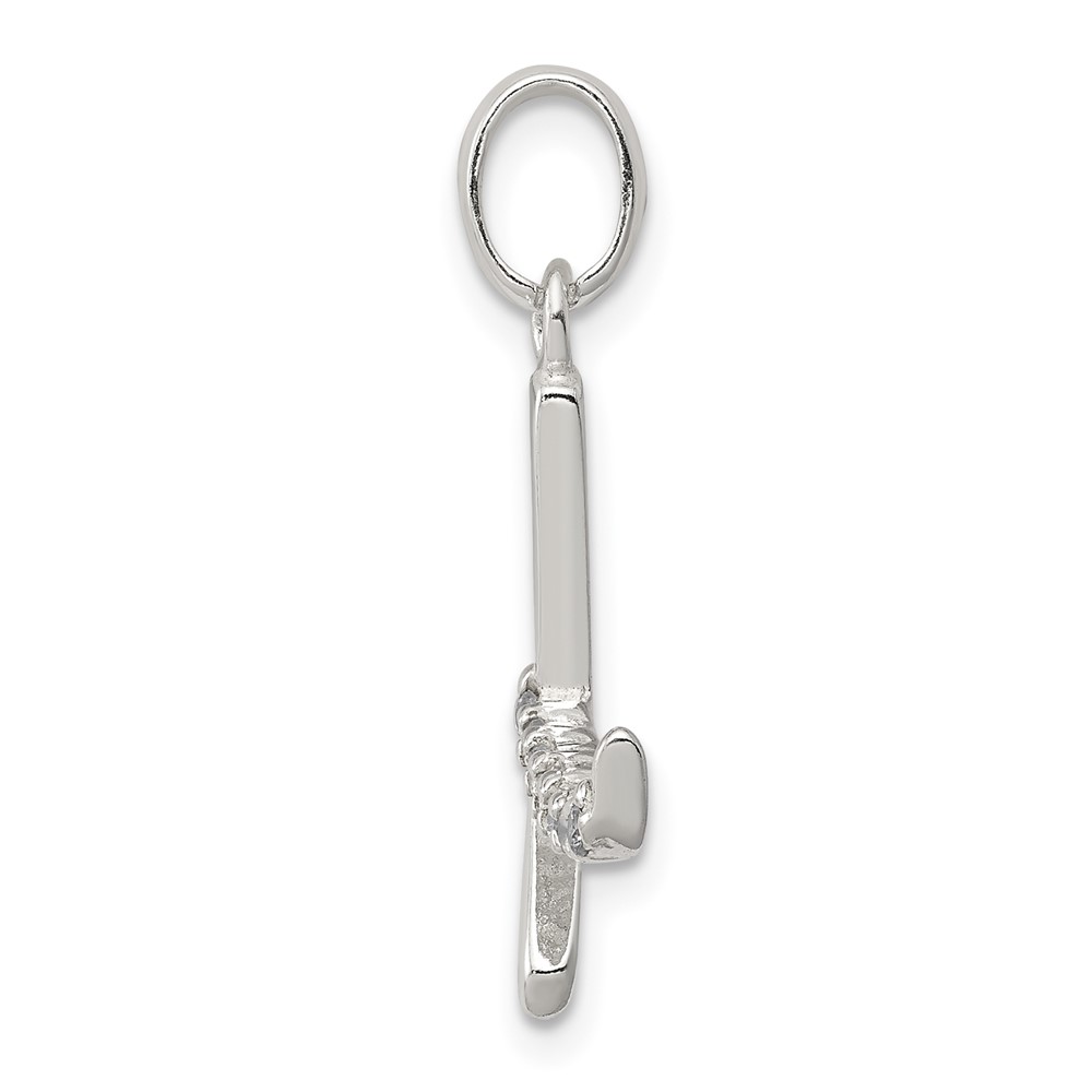 Sterling Silver CZ Letter K Initial Pendant (QC6525K)