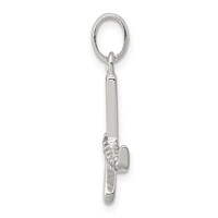 Sterling Silver CZ Letter K Initial Pendant view 2