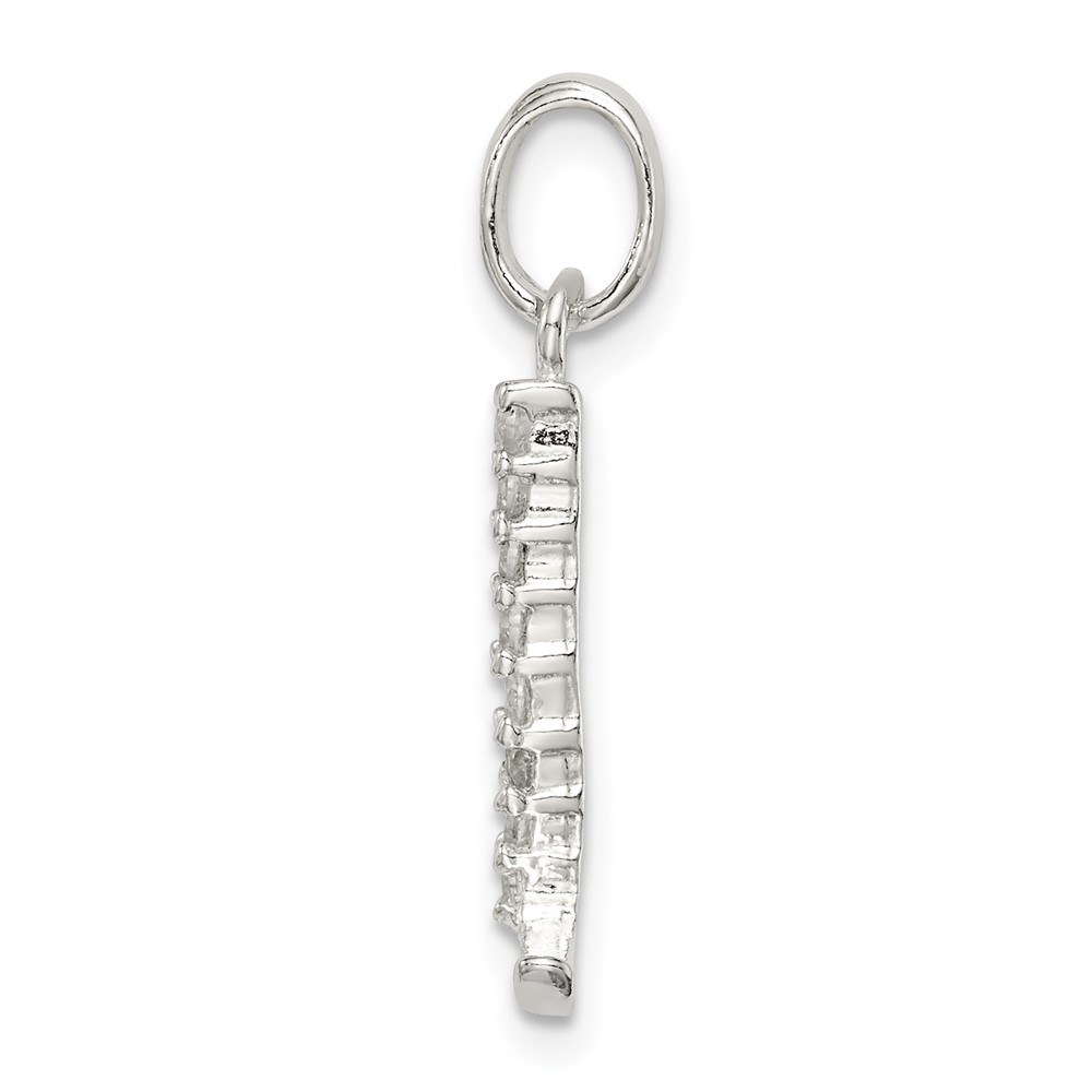 Sterling Silver CZ Letter L Initial Pendant (QC6525L)
