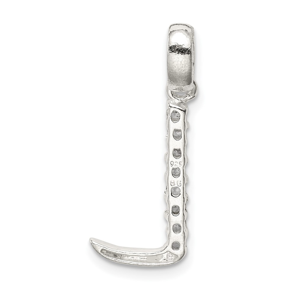 Sterling Silver CZ Letter L Initial Pendant (QC6525L)