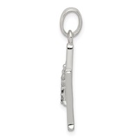 Sterling Silver CZ Letter M Initial Pendant view 2