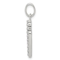 Sterling Silver CZ Letter N Initial Pendant view 2