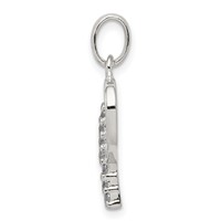 Sterling Silver CZ Letter P Initial Pendant view 2