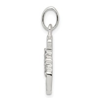 Sterling Silver CZ Letter S Initial Pendant view 2