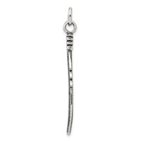 Sterling Silver Antiqued Large 3-D Feather Pendant view 2