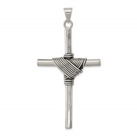 Sterling Silver Antiqued Cross Pendant view 1