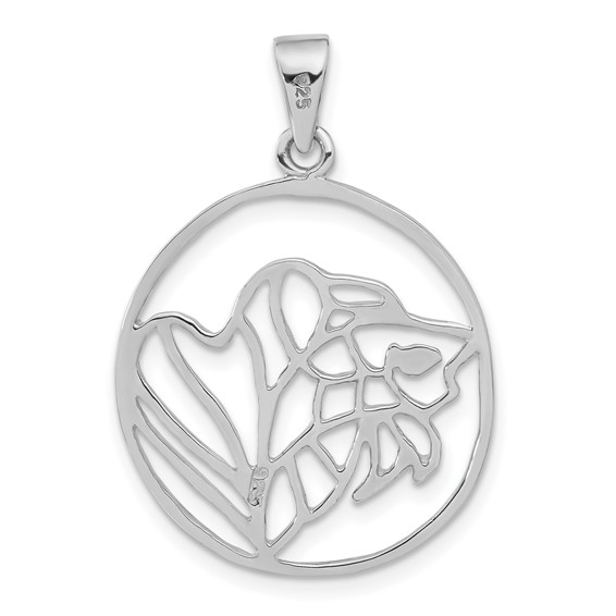 Sterling Silver Polished Circle Pendant