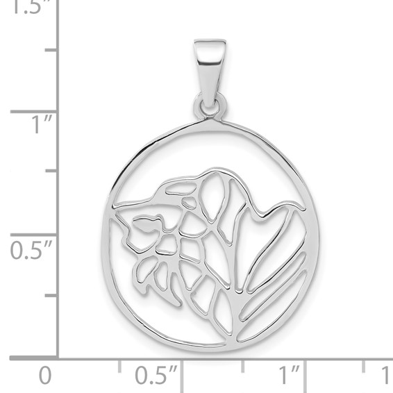 Sterling Silver Polished Circle Pendant