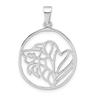 Sterling Silver Polished Circle Pendant