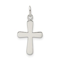Sterling Silver Polished Cross Charm view 4