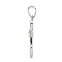 Sterling Silver Polished Cross Pendant view 2