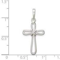 Sterling Silver Polished Cross Pendant view 3