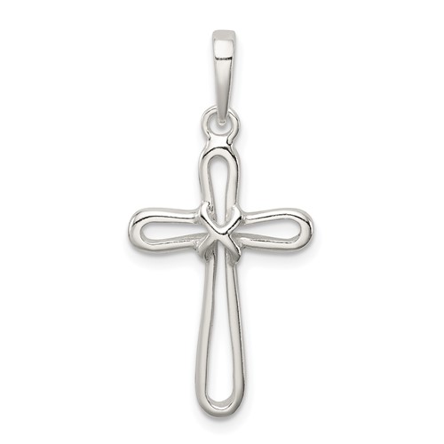 Sterling Silver Polished Cross Pendant