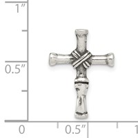 Sterling Silver Antiqued Cross Slide view 3