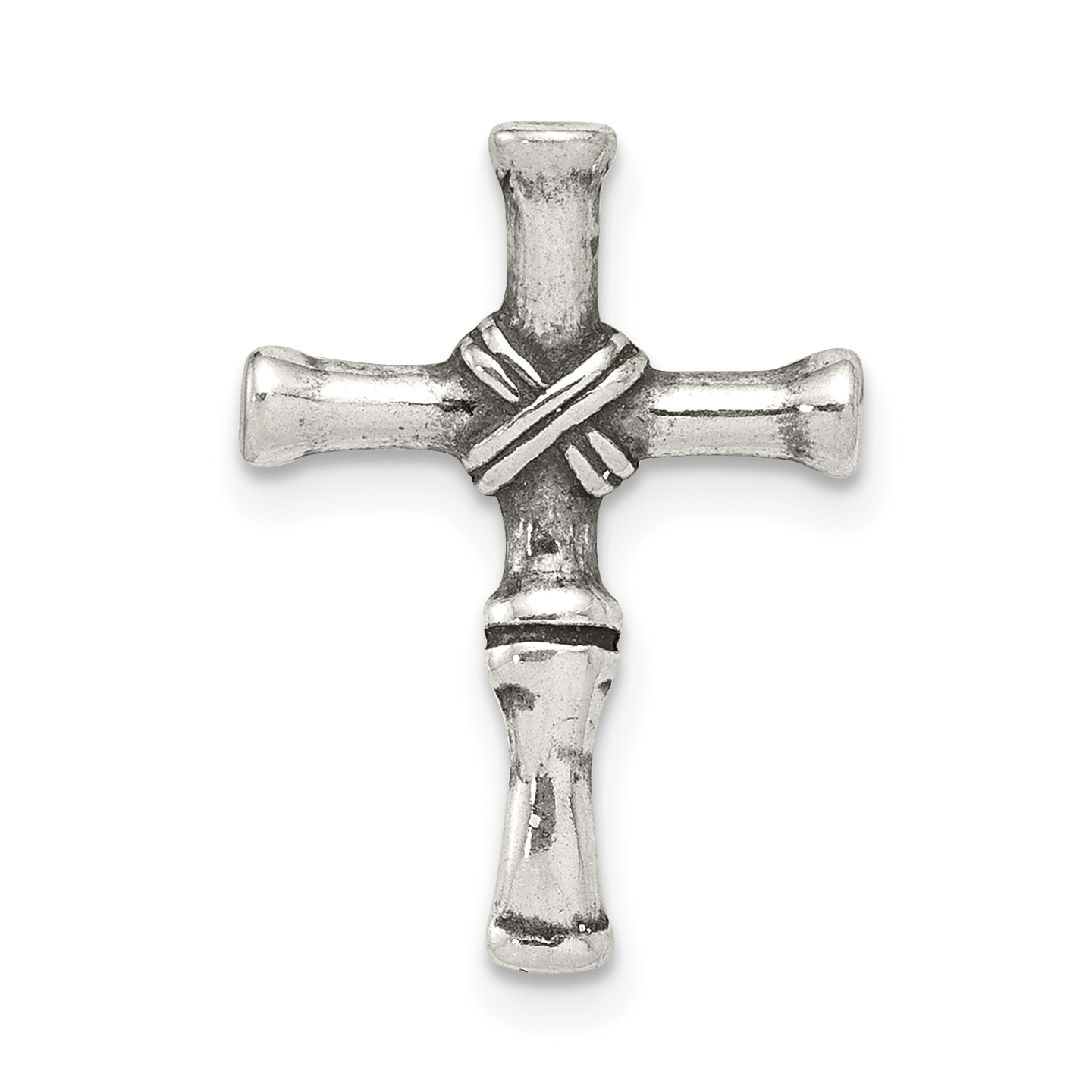 Sterling Silver Antiqued Cross Slide (QC6653)
