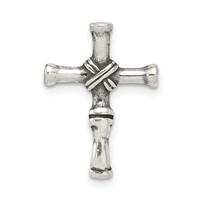 Sterling Silver Antiqued Cross Slide view 1