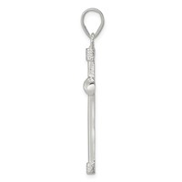 Sterling Silver Polished Cross Pendant view 2