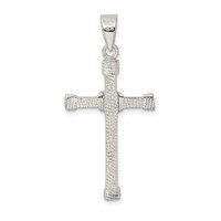 Sterling Silver Polished Cross Pendant view 4