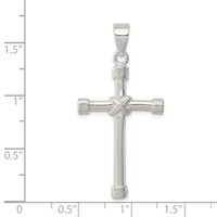 Sterling Silver Polished Cross Pendant view 3