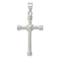 Sterling Silver Polished Cross Pendant view 1