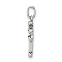 Sterling Silver Antiqued Cross Charm view 2