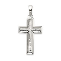 Sterling Silver Polished Cross Pendant view 4