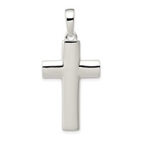 Sterling Silver Polished Cross Pendant view 1