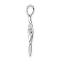 Sterling Silver Twisted Cross Pendant view 2