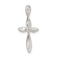 Sterling Silver Twisted Cross Pendant view 5