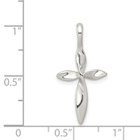 Sterling Silver Twisted Cross Pendant view 3