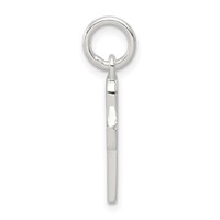 Sterling Silver Black Enamel Cross Pendant view 2