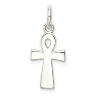 Sterling Silver Black Enamel Cross Pendant view 4