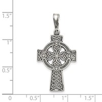 Sterling Silver Antiqued Celtic Cross Pendant view 3