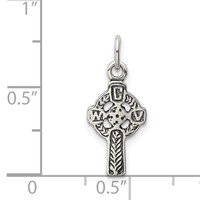 Sterling Silver Antiqued Celtic Cross Charm view 3