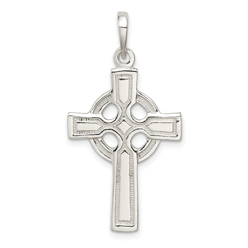 Sterling Silver Polished Celtic Cross Pendant