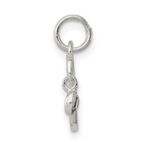 Sterling Silver CZ Polished Dove Charm view 2