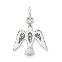 Sterling Silver Antiqued Dove Charm view 4