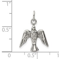 Sterling Silver Antiqued Dove Charm view 3
