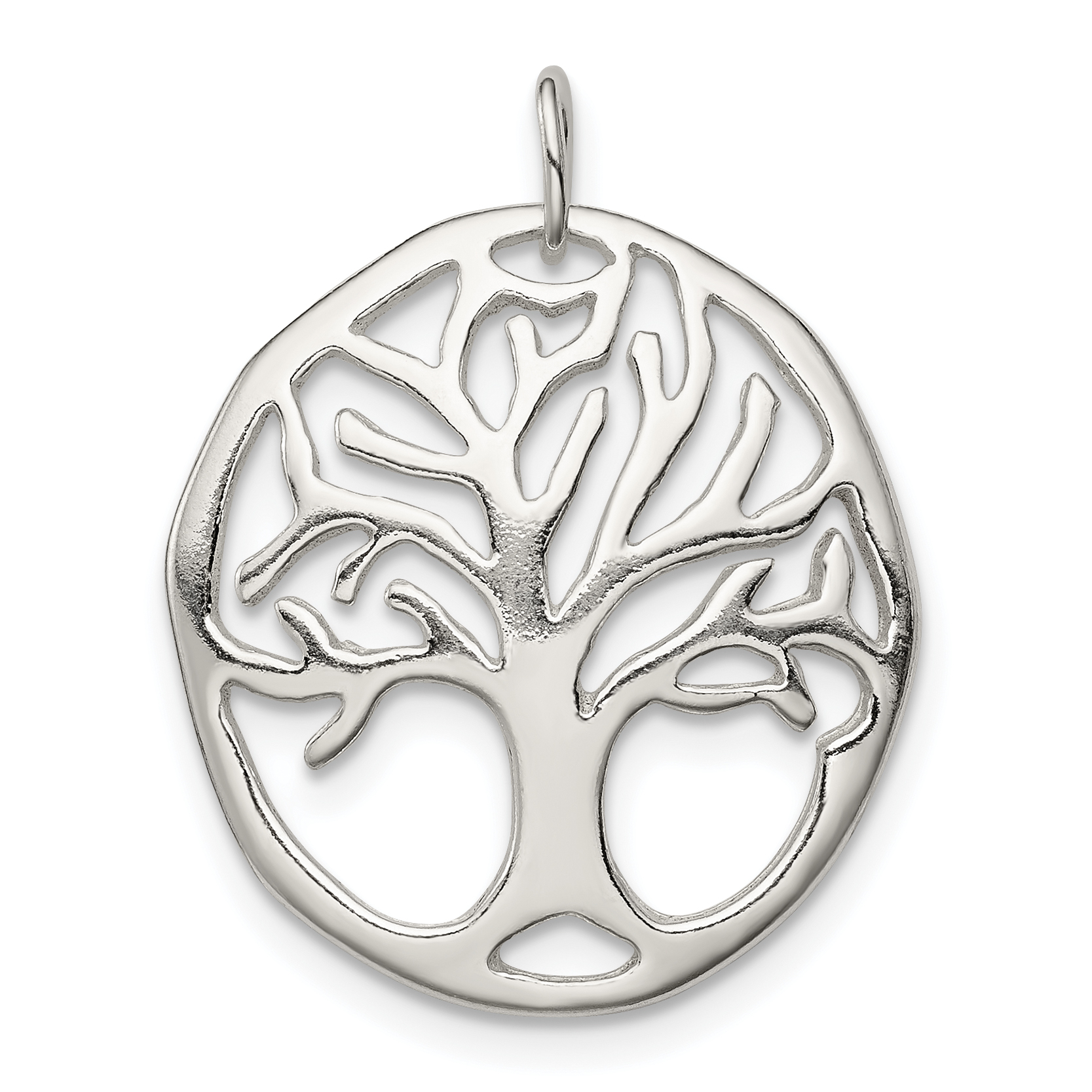 Sterling Silver Tree Of Life Charm (QC6701)