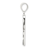 Sterling Silver You Are Never Alone Antiqued Footprint Pendant view 2