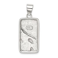 Sterling Silver You Are Never Alone Antiqued Footprint Pendant view 4