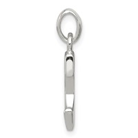 Sterling Silver White CZ Letter C Initial Pendant view 2