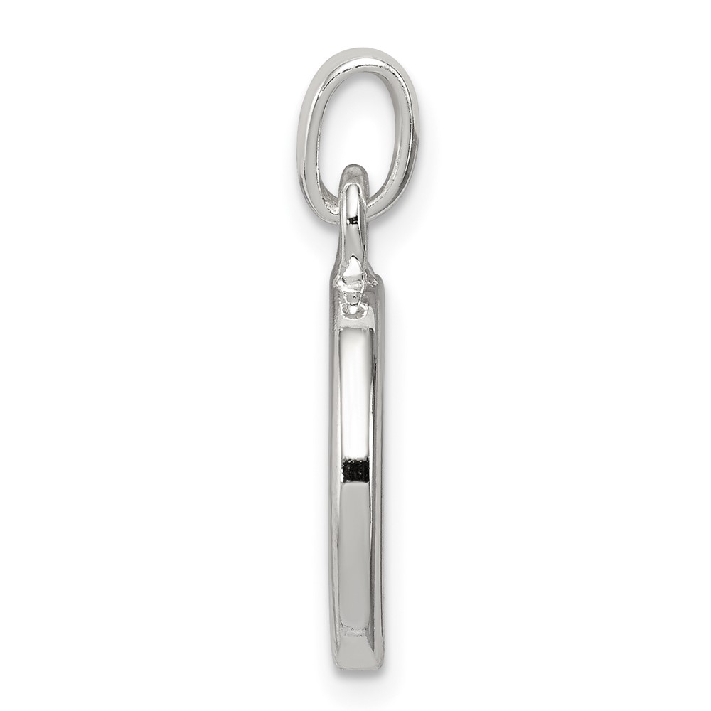Sterling Silver White CZ Letter D Initial Pendant (QC6716D)