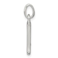 Sterling Silver White CZ Letter E Initial Pendant view 2