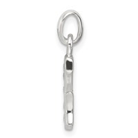 Sterling Silver White CZ Letter G Initial Pendant view 2