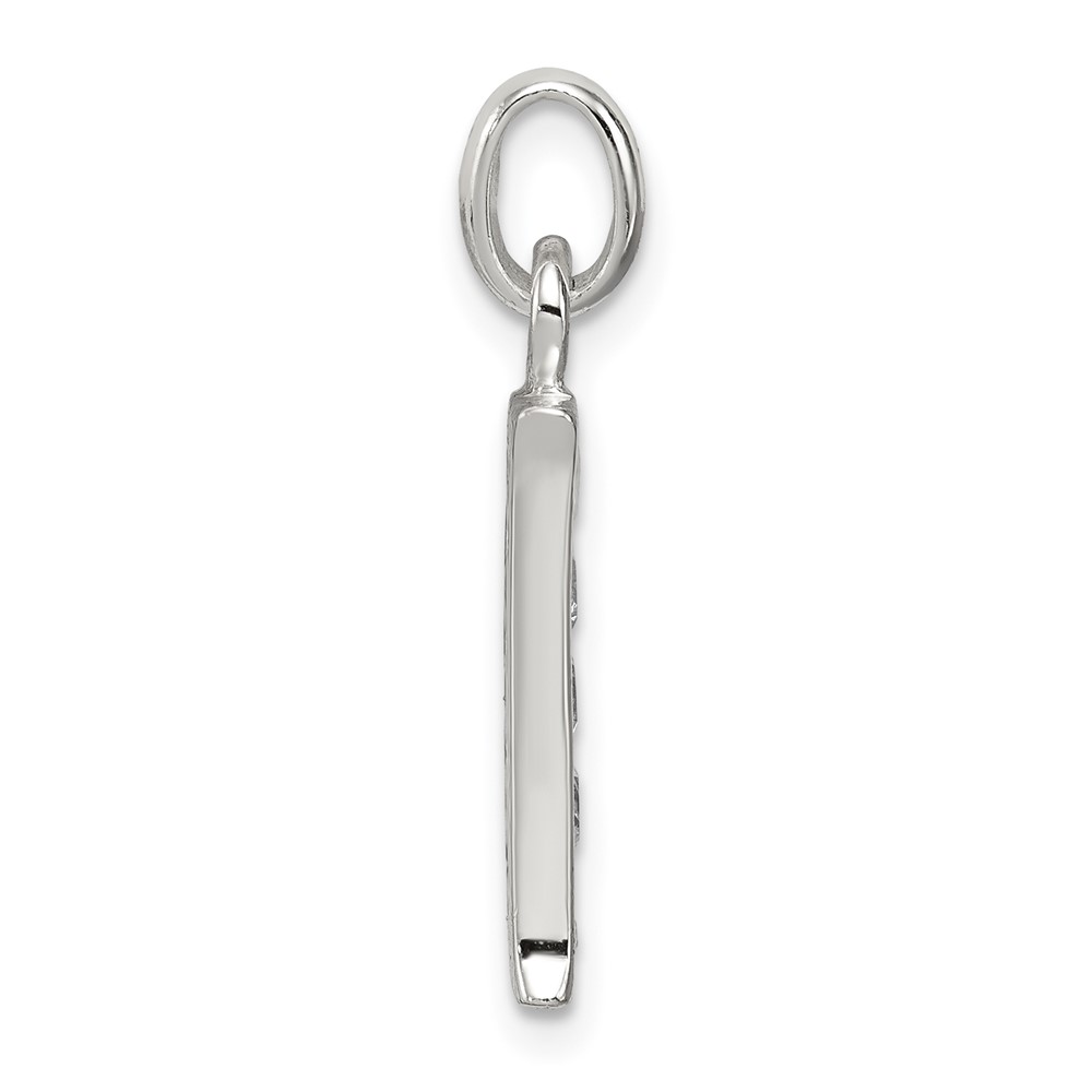 Sterling Silver White CZ Letter I Initial Pendant (QC6716I)